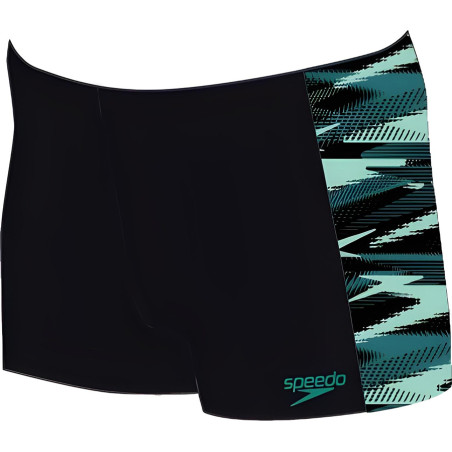 SPEEDO Hyperboom Panel Aquashort Black Green - Boxer Natation | Les4Nages