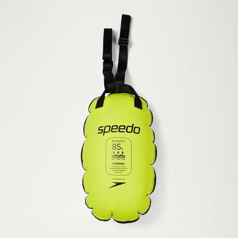 Bouée de sécurite nage en eau libre / Swimrun SPEEDO Tow Float Yellow - Flottabilité 80 Newtons | Les4Nages