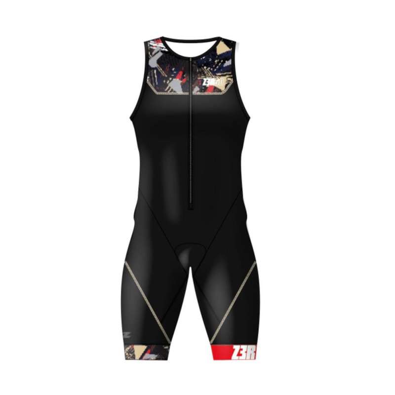 ZEROD START PSYCHO CHAMPAGNE Homme - Trifonction Triathlon sans manches | Les4Nages