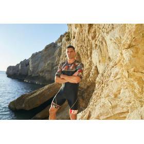ZEROD TTSUIT Start PSYCHO CHAMPAGNE Homme - Trifonction Triathlon manches courtes