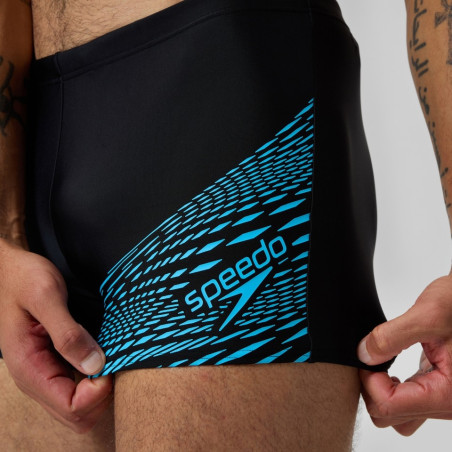 SPEEDO Medley Logo Aquashort Black Blue - Boxer Natation | Les4Nages