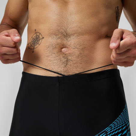 SPEEDO Medley Logo Aquashort Black Blue - Boxer Natation | Les4Nages