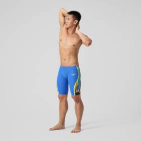 SPEEDO FastSkin LZR PURE INTENT 2.0 JAMMER - Blue Yellow Red - Jammer Natation Competition Homme