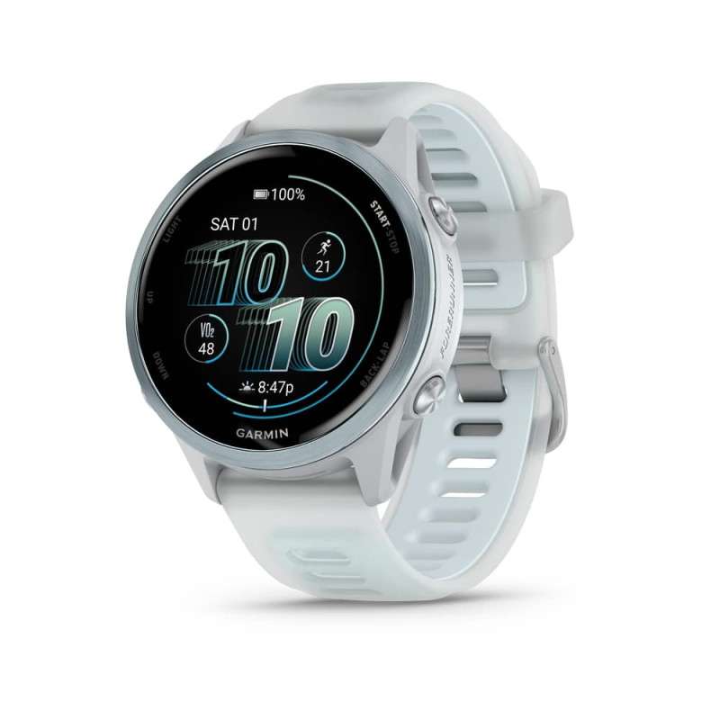 GARMIN Forerunner 570 42mm - Whitestone/Cloud Blue - Montre GPS Running - EN STOCK - OFFRE PROMO EXCLUSIVE | Les4Nages
