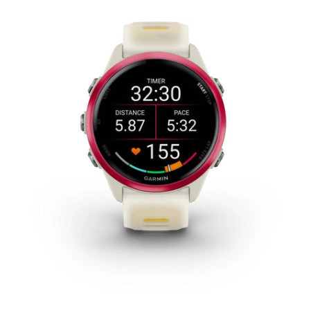 GARMIN Forerunner 570 42mm - Bone/Raspberry/Mango - Montre GPS Running - EN STOCK - OFFRE PROMO EXCLUSIVE | Les4Nages