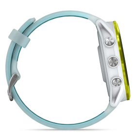 GARMIN Forerunner 570 47mm - Aluminium Jaune avec bracelet Blanc translucide/Turquoise - Montre GPS Running - EN STOCK 
