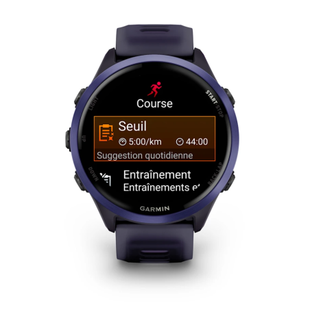 GARMIN Forerunner 570 47mm - Aluminium indigo avec bracelet violet translucide/Indigo - Montre GPS Running - EN STOCK | Les4Nages