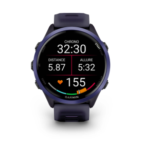 GARMIN Forerunner 570 47mm - Aluminium indigo avec bracelet violet translucide/Indigo - Montre GPS Running - EN STOCK