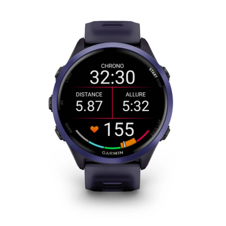 GARMIN Forerunner 570 47mm - Aluminium indigo avec bracelet violet translucide/Indigo - Montre GPS Running - EN STOCK | Les4Nages