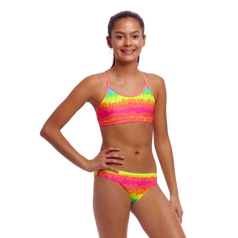 FUNKITA Girl (8-14ans) Melting Mayhem - Racerback Two Piece | Les4Nages