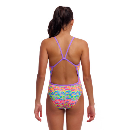 FUNKITA Girl (8-14ans) Jig Jag - Single Strap One Piece | Les4Nages