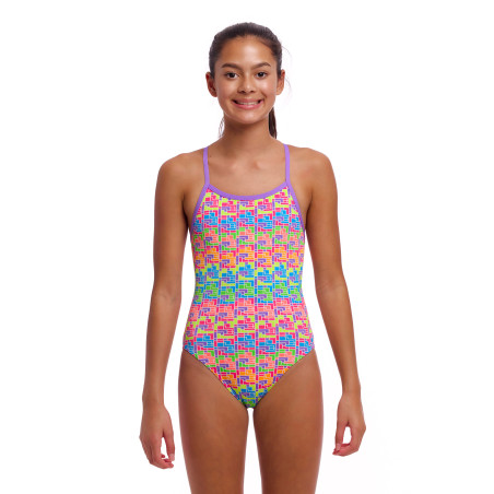 FUNKITA Girl (8-14ans) Jig Jag - Single Strap One Piece | Les4Nages