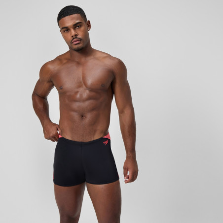 SPEEDO Hyperboom Splice Aquashort Black Orange - Boxer Natation | Les4Nages