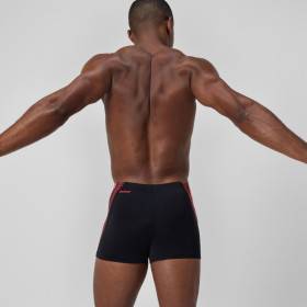 SPEEDO Hyperboom Splice Aquashort Black Orange - Boxer Natation