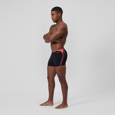 SPEEDO Hyperboom Splice Aquashort Black Orange - Boxer Natation | Les4Nages