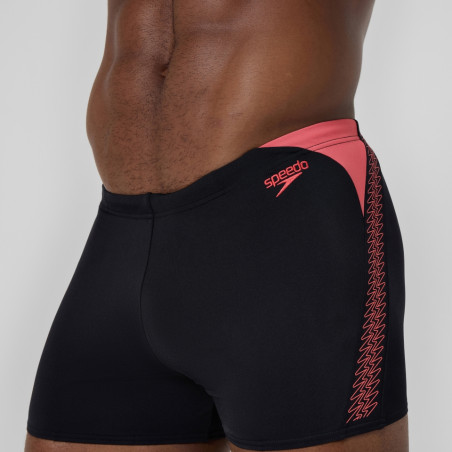 SPEEDO Hyperboom Splice Aquashort Black Orange - Boxer Natation | Les4Nages