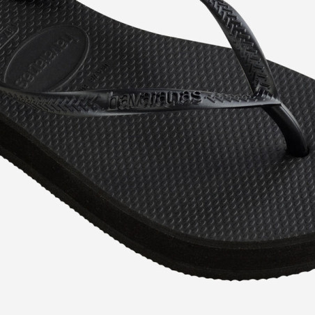 HAVAIANAS Slim Flatform Black - Tongs femme | Les4Nages