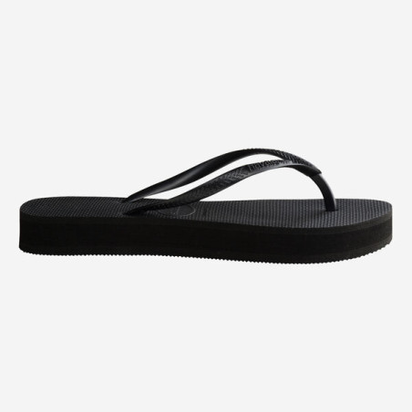 HAVAIANAS Slim Flatform Black - Tongs femme | Les4Nages