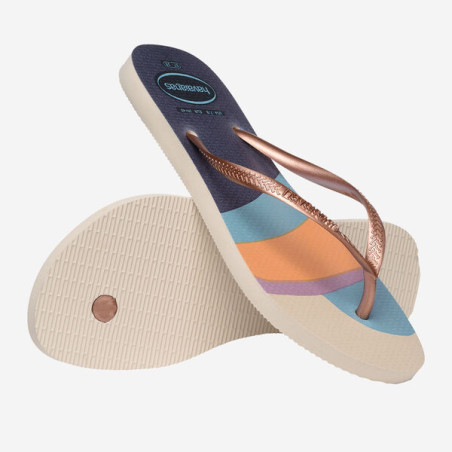 HAVAIANAS Slim Palette Glow Beige - Tongs Femme | Les4Nages HAVAIANAS Slim Palette Glow Beige - Tongs Femme | Les4Nages