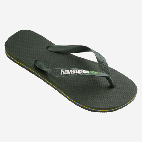 HAVAIANAS BRASIL LOGO - GREEN OLIVE | Les4Nages