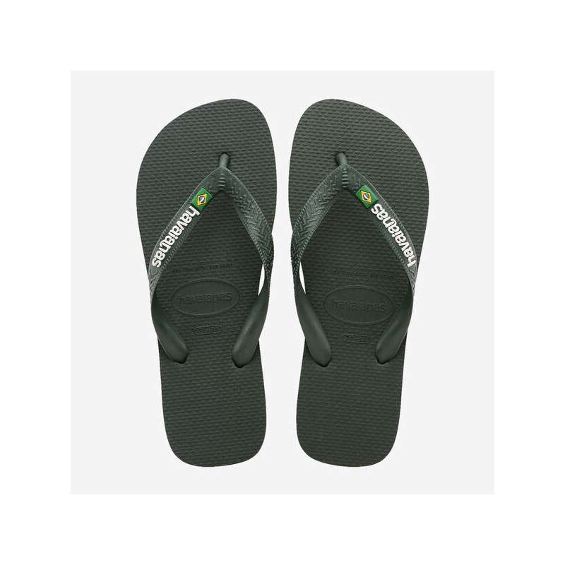 HAVAIANAS BRASIL LOGO - GREEN OLIVE | Les4Nages