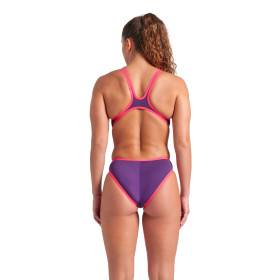 ARENA One Biglogo - PLUM BRIGHT CORAL - Maillot Natation Femme 1 piece