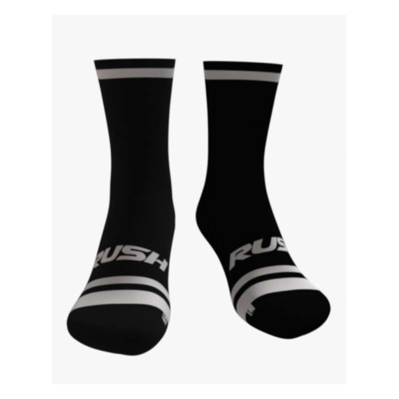 RUSH SOCKS TRI BLACK - WHITE - Socquettes Cyclisme,Triathlon | Les4Nages