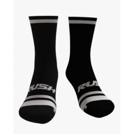RUSH SOCKS TRI BLACK - WHITE - Socquettes Cyclisme,Triathlon | Les4Nages