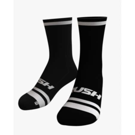 RUSH SOCKS TRI BLACK - WHITE - Socquettes Cyclisme,Triathlon | Les4Nages