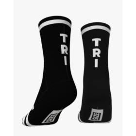 RUSH SOCKS TRI BLACK - WHITE - Socquettes Cyclisme,Triathlon