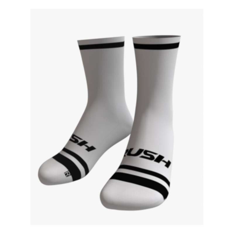 RUSH SOCKS RUN - WHITE - BLACK - Socquettes Cyclisme,Triathlon | Les4Nages