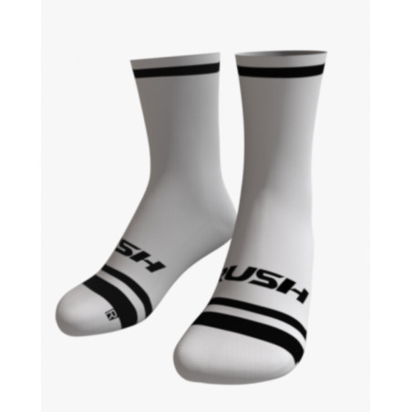 RUSH SOCKS RUN - WHITE - BLACK - Socquettes Cyclisme,Triathlon | Les4Nages