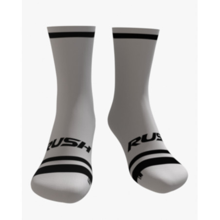 RUSH SOCKS TRI - WHITE - BLACK -Socquettes Cyclisme,Triathlon | Les4Nages