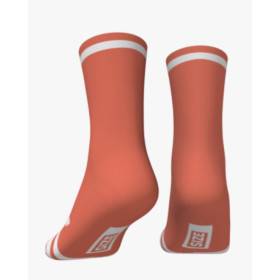 RUSH SOCKS UNICOLOR TERRACOTA - WHITE - Socquettes Cyclisme,Triathlon