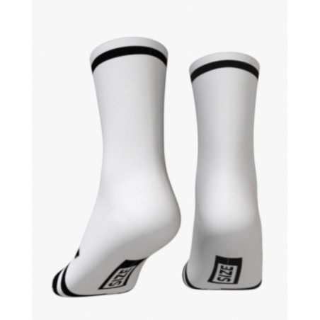 RUSH SOCKS UNICOLOR WHITE - BLACK - Socquettes Cyclisme,Triathlon | Les4Nages