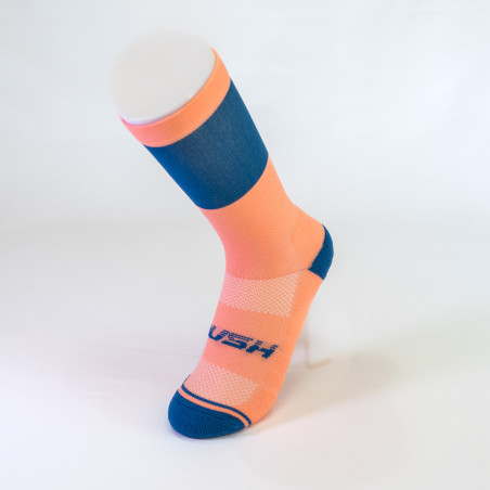 RUSH Med SOCKS SALMON - BLUE - Socquettes Cyclisme, Triathlon | Les4Nages