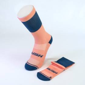 RUSH Med SOCKS SALMON - BLUE - Socquettes Cyclisme, Triathlon