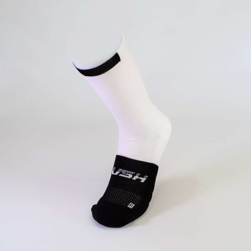 RUSH Med SOCKS WHITE - BLACK - Socquettes Cyclisme, Triathlon | Les4Nages