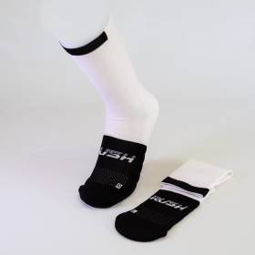 RUSH Med SOCKS WHITE - BLACK - Socquettes Cyclisme, Triathlon