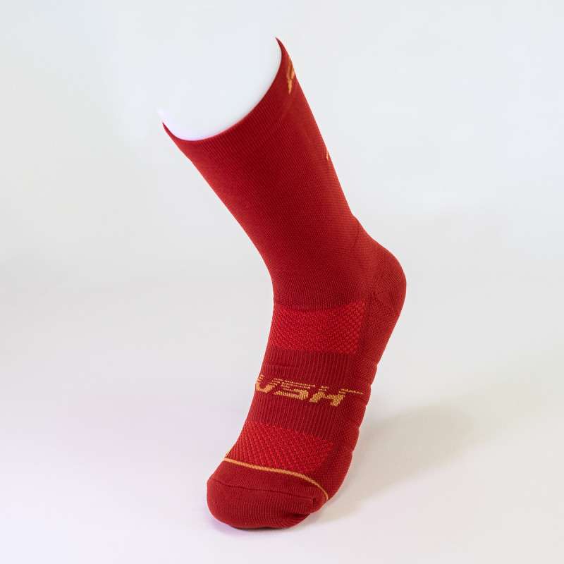 RUSH Med SOCKS RED WINE - Socquettes Cyclisme, Triathlon | Les4Nages