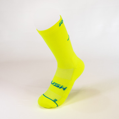 RUSH Med SOCKS YELLOW FLUO - Socquettes Cyclisme, Triathlon | Les4Nages