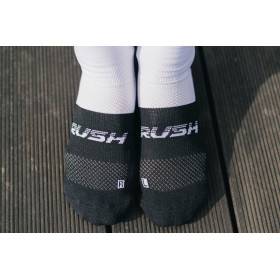 RUSH Med SOCKS WHITE - BLACK - Socquettes Cyclisme, Triathlon