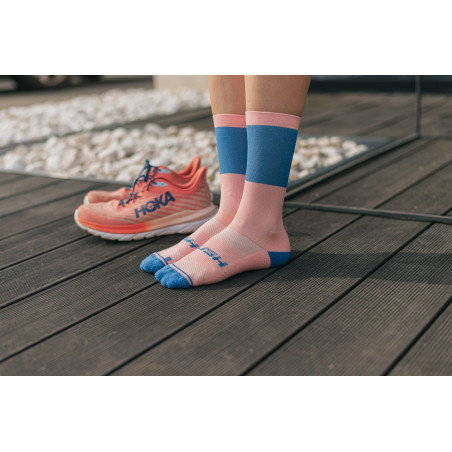 RUSH Med SOCKS SALMON - BLUE - Socquettes Cyclisme, Triathlon | Les4Nages