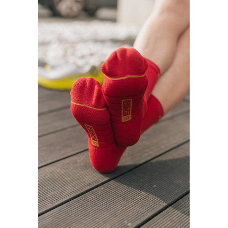 RUSH Med SOCKS RED WINE - Socquettes Cyclisme, Triathlon | Les4Nages