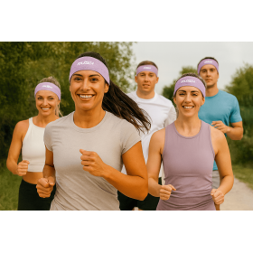 Headband Running RUSH - LIGHT PINK - Bandeau running léger, respirant, extensible et sans coutures