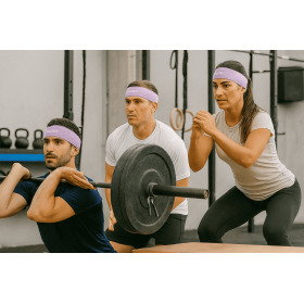 Headband Running RUSH - LIGHT PINK - Bandeau running léger, respirant, extensible et sans coutures