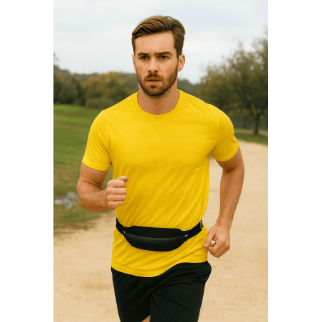 Ceinture RUSH Large Running Pocket - BLACK - Ceinture extensible porte gels, nutrition, telephone ... | Les4Nages
