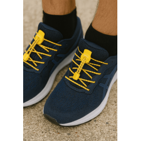 RUSH Lacets running FastLace striped Sand Yellow - Black