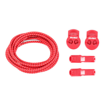 RUSH Lacets running FastLace striped Red - White | Les4Nages RUSH Lacets running FastLace striped Red - White | Les4Nages