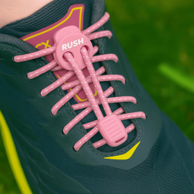 RUSH Lacets running FastLace striped Candy Pink - White